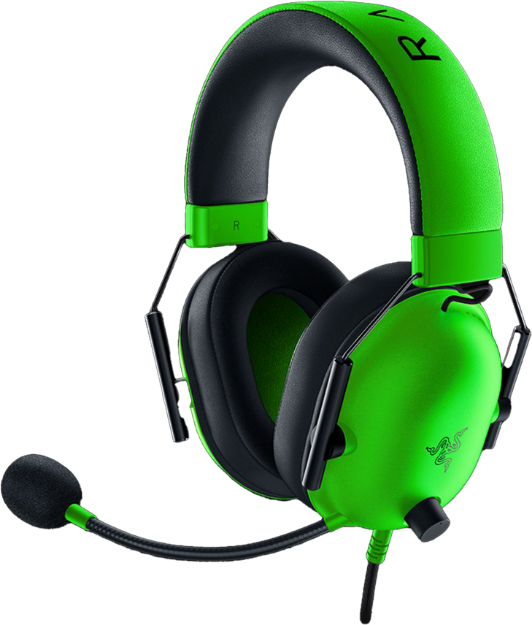 אוזניות גיימינג חוטיות חיבור אנלוגי RAZER BLACKSHARK V2 X -  3.5 - צבע ירוק