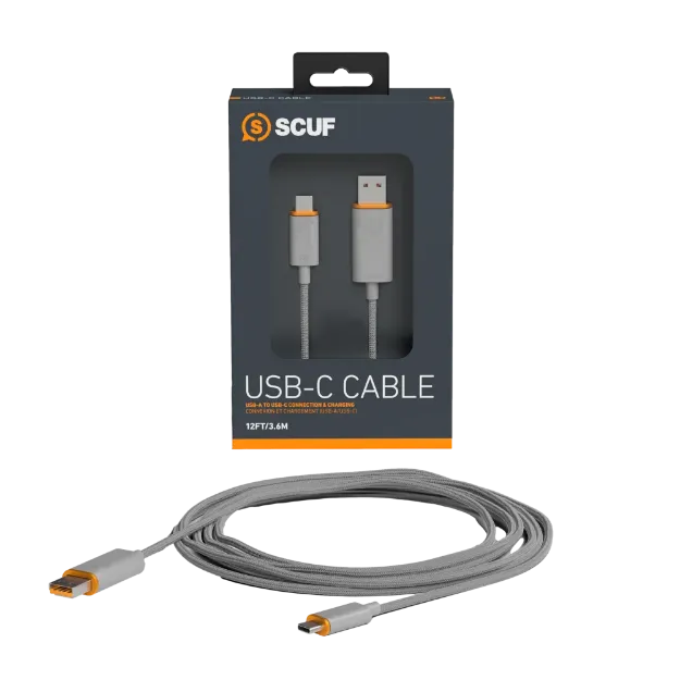 כבל 2 מטר אפור SCUF USB-C to USB-A 2m Cable