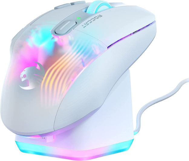 תמונה של ROCCAT | KONE XP AIR WIRELESS - WHITE - עכבר גיימינג אלחוטי + תחנת טעינה בצבע לבן