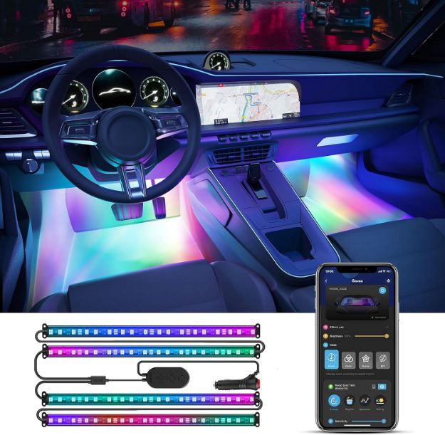 תמונה של Govee RGBIC Interior Car Lights - מערכת תאורה חכמה לרכב