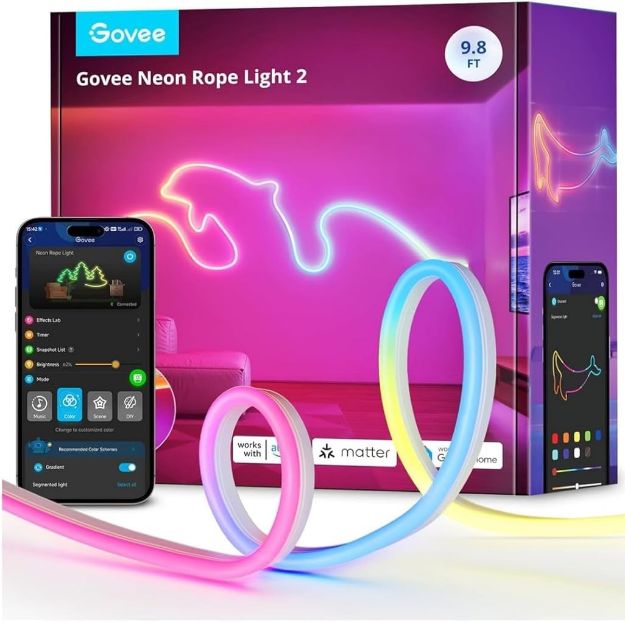 תמונה של GOVEE NEON ROPE LIGHT 2 פס תאורת נאון אורך 3 מטר