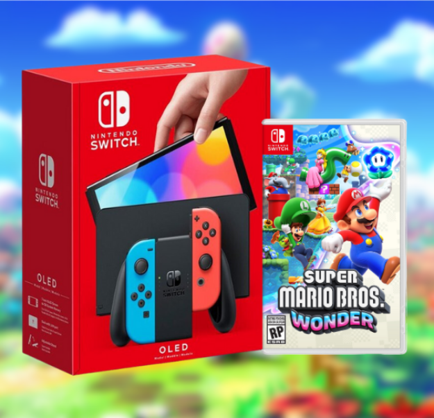 תמונה של NINTENDO SWITCH OLED BUNDLE | קונסולת נינטנדו סוויץ' + משחק לבחירה חופשית, מנוי לספריית ההחלפות ומדבקת זכוכית מתנה! 