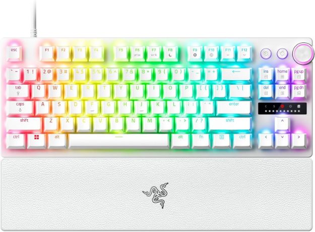 תמונה של RAZER HUNTSMAN V3 PRO TENKEYLESS WHITE מקלדת גיימינג מקצועית