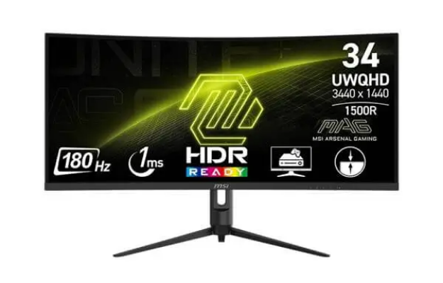 תמונה של MSI 34" MAG 342CQR E2 CURVED UWQHD 180Hz 1ms Freesync Premium