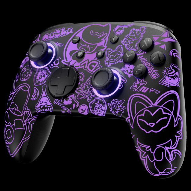 תמונה של FUNLAB Firefly Pro Wireless Switch Controller-ScarletViolet שלט מקצועי לנינטנדו סוויץ מעוצב סקארלט וויולט