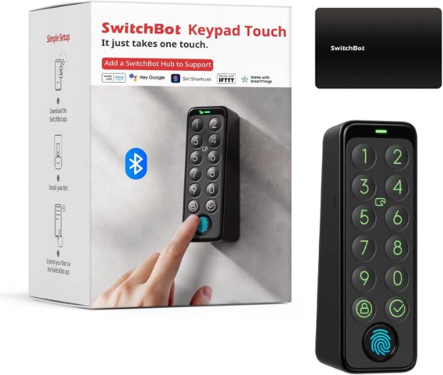 תמונה של SWITCHBOT KEYPAD TOUCH קודן טביעת אצבע