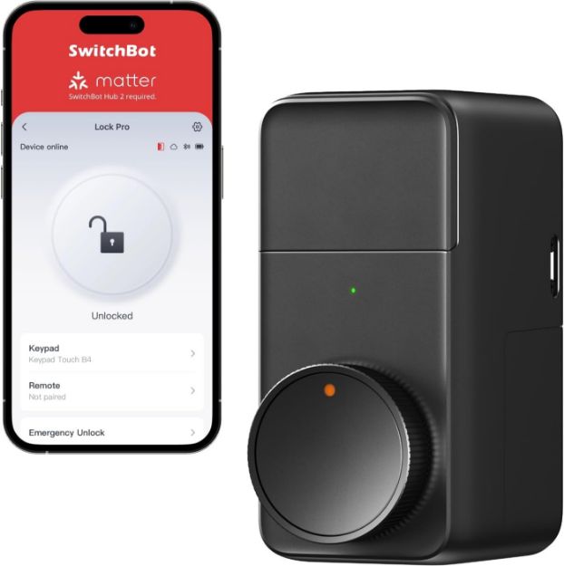 תמונה של SWITCHBOT LOCK PRO מנעול חכם שחור