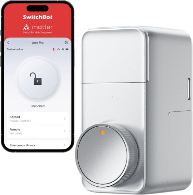 תמונה של SWITCHBOT LOCK PRO מנעול חכם כסוף