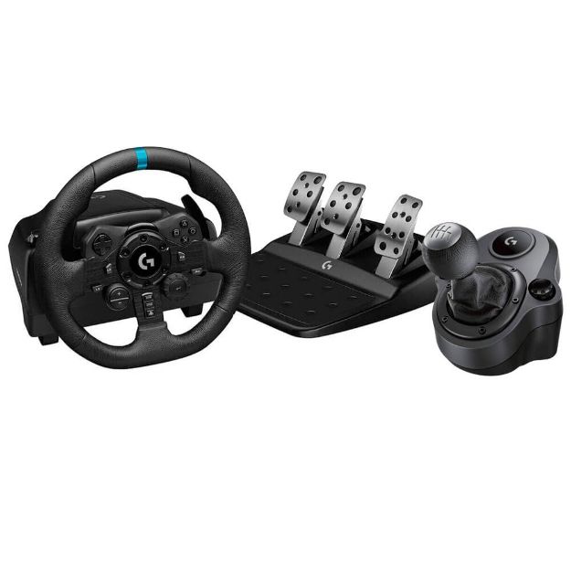 תמונה של LOGITECH G923 RACING WHEEL AND PEDALS TRUEFORCE FORCE FEEDBACK + DRIVING FORCE SHIFTER PLAYSTATION PC