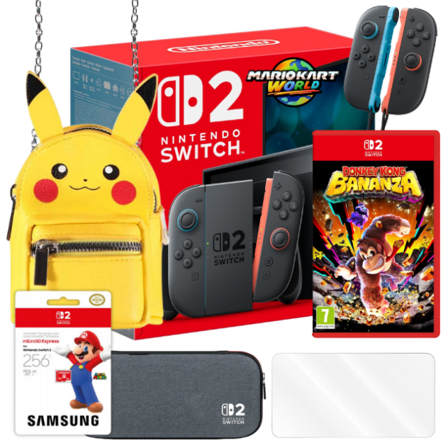 תמונה של  NINTENDO SWITCH 2 CONSOLE + MARIO KART WORLD BUNDLE יבואן רשמי חבילת פיקאצ'ו